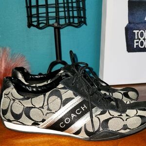 Coach Black and Beige Sneakers